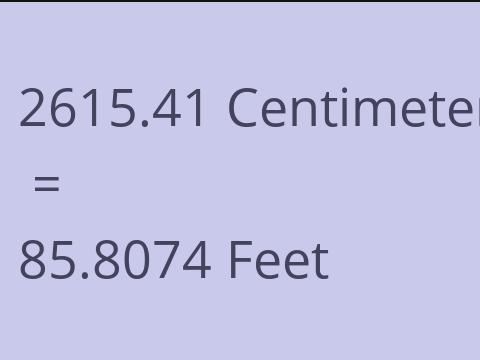 2615.41 CM TO FEET