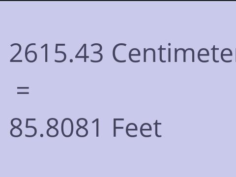 2615.43 CM TO FEET
