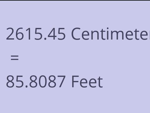 2615.45 CM TO FEET