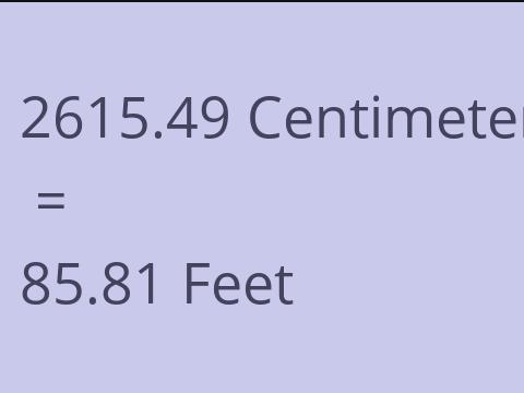 2615.49 CM TO FEET