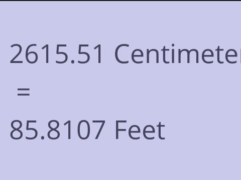 2615.51 CM TO FEET