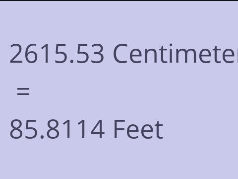 2615.53 CM TO FEET