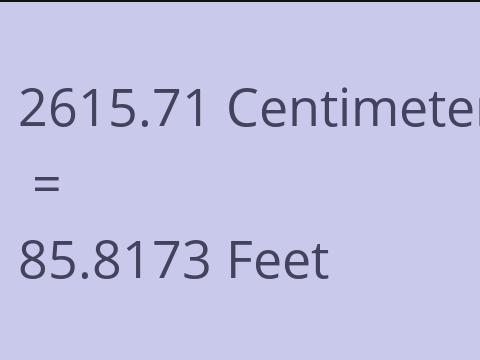 2615.71 CM TO FEET