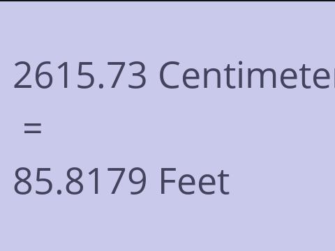 2615.73 CM TO FEET