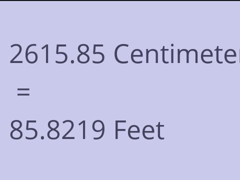 2615.85 CM TO FEET