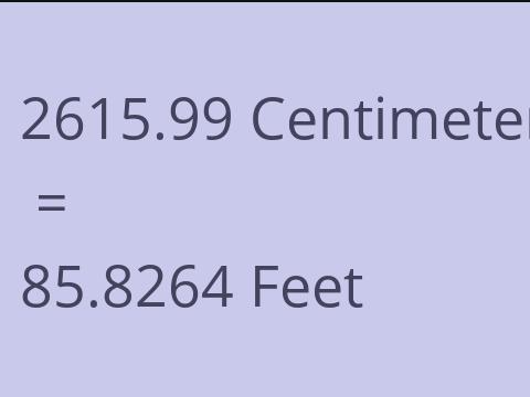 2615.99 CM TO FEET