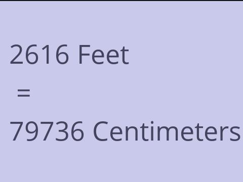 2616 FEET TO CM