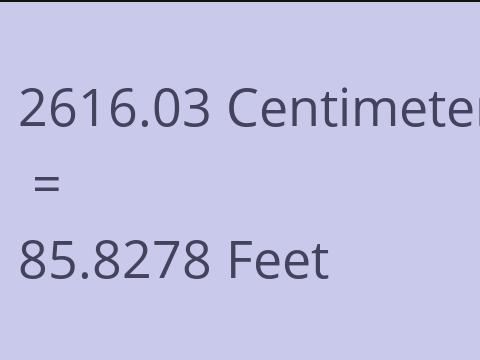 2616.03 CM TO FEET