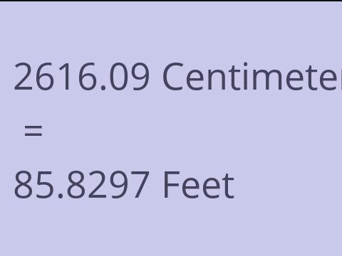 2616.09 CM TO FEET