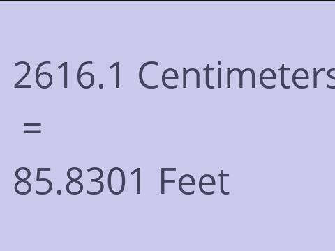 2616.1 CM TO FEET