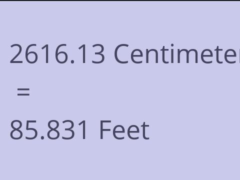 2616.13 CM TO FEET