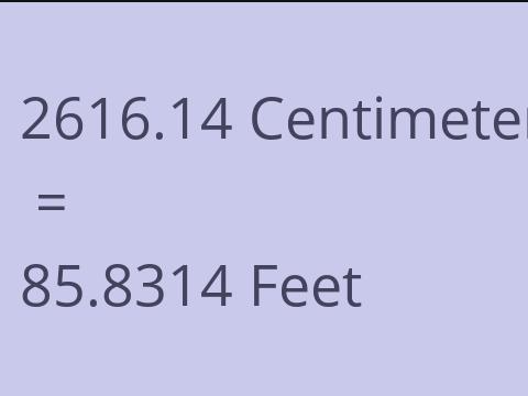 2616.14 CM TO FEET