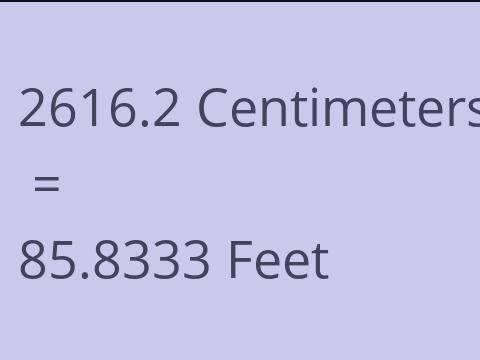 2616.2 CM TO FEET