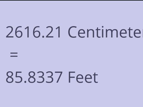 2616.21 CM TO FEET