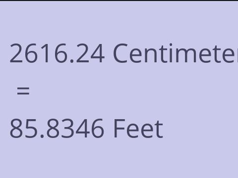 2616.24 CM TO FEET