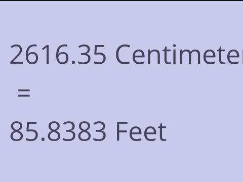 2616.35 CM TO FEET