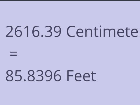 2616.39 CM TO FEET