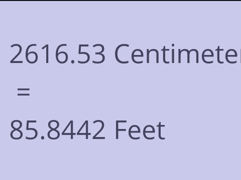 2616.53 CM TO FEET