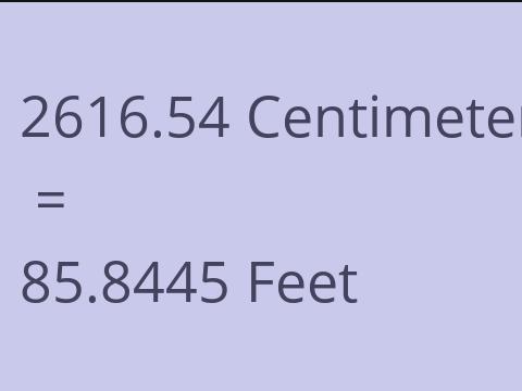 2616.54 CM TO FEET