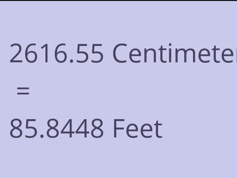 2616.55 CM TO FEET