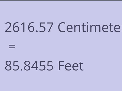 2616.57 CM TO FEET