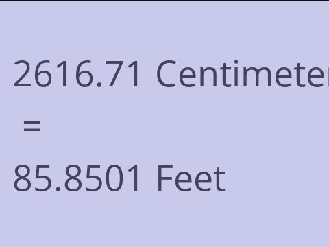 2616.71 CM TO FEET