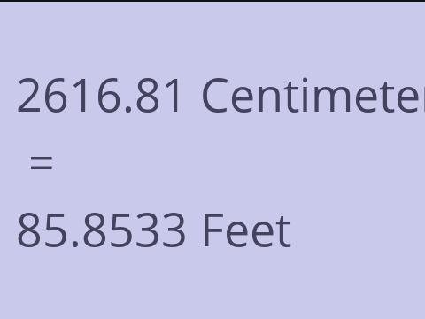 2616.81 CM TO FEET