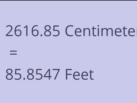 2616.85 CM TO FEET