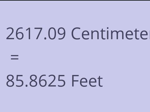 2617.09 CM TO FEET