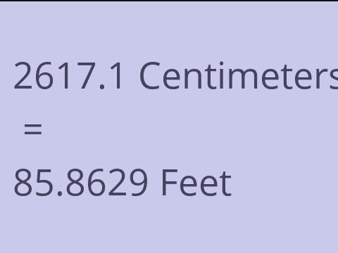 2617.1 CM TO FEET