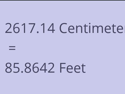 2617.14 CM TO FEET