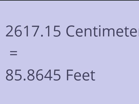 2617.15 CM TO FEET