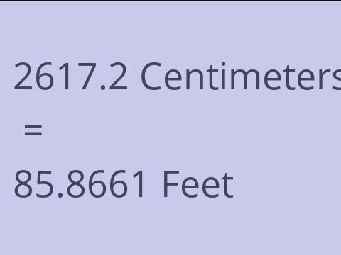 2617.2 CM TO FEET