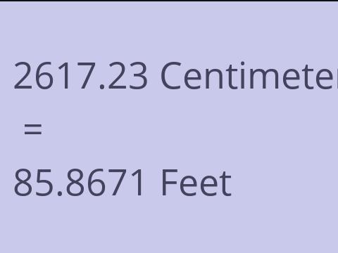 2617.23 CM TO FEET
