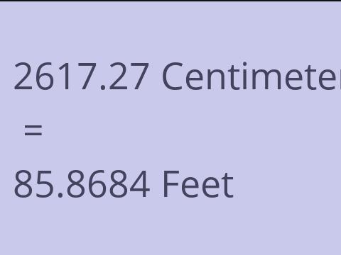 2617.27 CM TO FEET