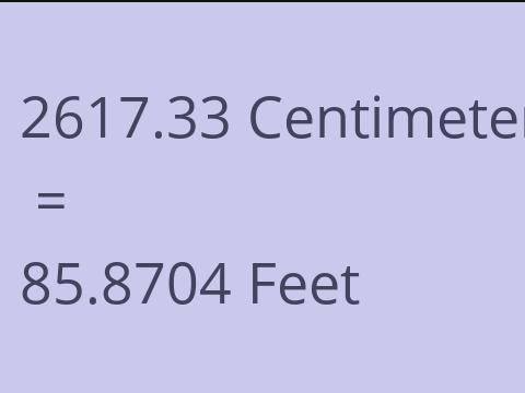 2617.33 CM TO FEET