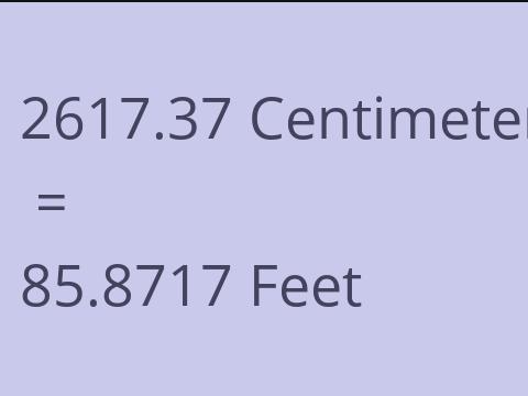 2617.37 CM TO FEET