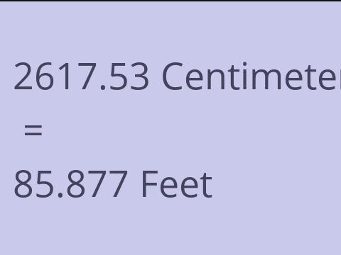 2617.53 CM TO FEET