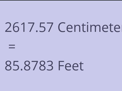 2617.57 CM TO FEET