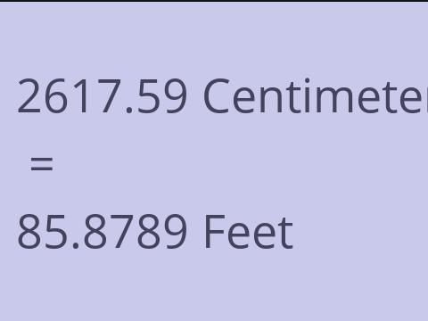 2617.59 CM TO FEET