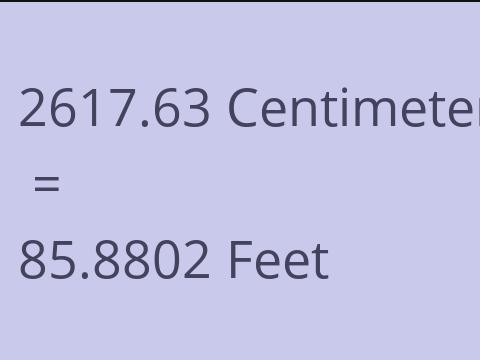 2617.63 CM TO FEET