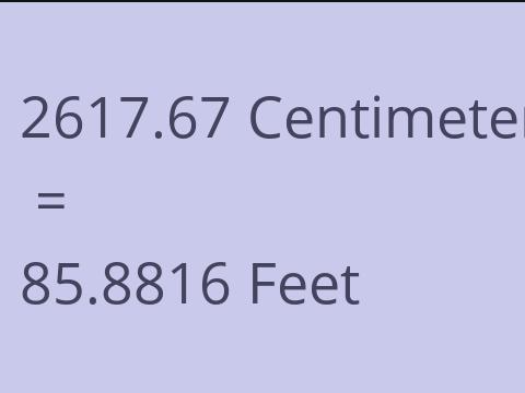 2617.67 CM TO FEET