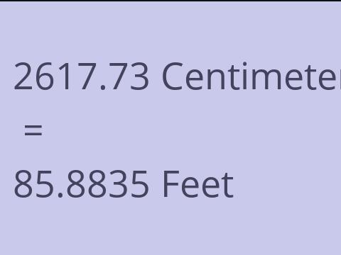 2617.73 CM TO FEET