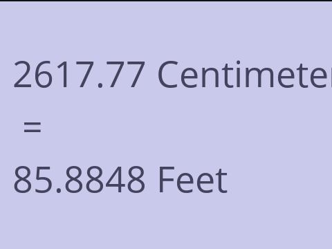 2617.77 CM TO FEET