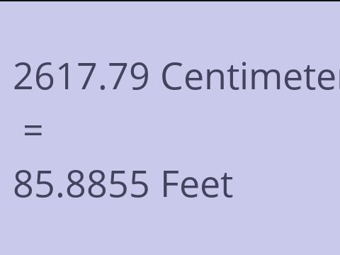 2617.79 CM TO FEET