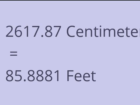 2617.87 CM TO FEET