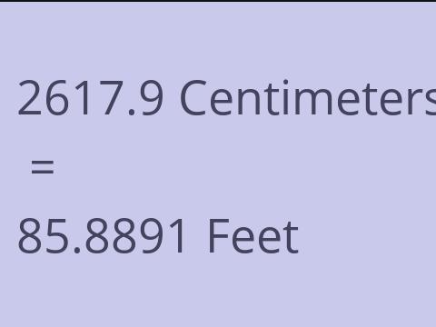 2617.9 CM TO FEET