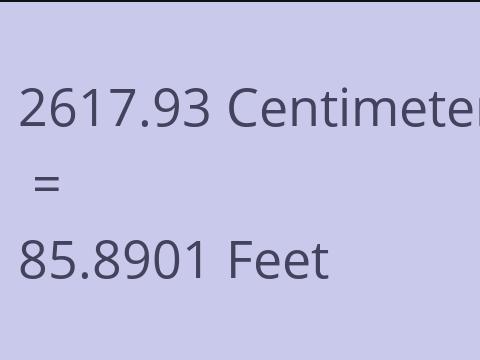 2617.93 CM TO FEET