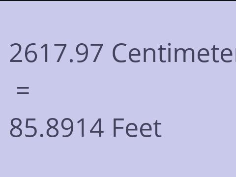 2617.97 CM TO FEET