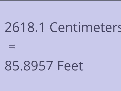 2618.1 CM TO FEET